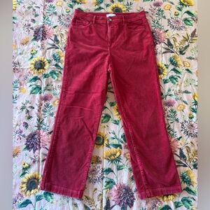 LOFT High Rise Straight Leg Corduroy Pants